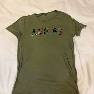 United Colors Of Benetton Olive Graphic Tee